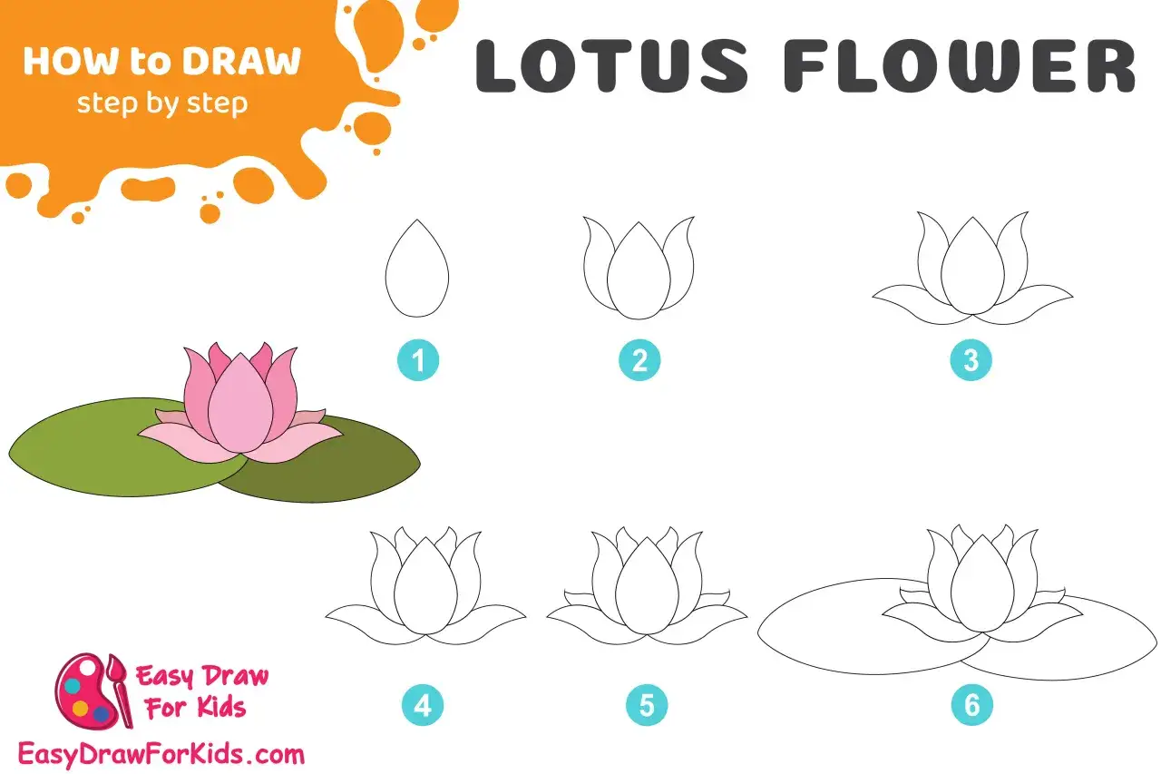 Guide &eacute;tape par &eacute;tape pour un dessin de fleur de lotus. Apprenez &agrave; dessiner une fleur de lotus en suivant ces 6 &eacute;tapes simples.