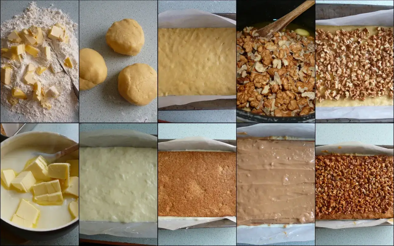 Przygotowanie ciasta Snickers krok po kroku