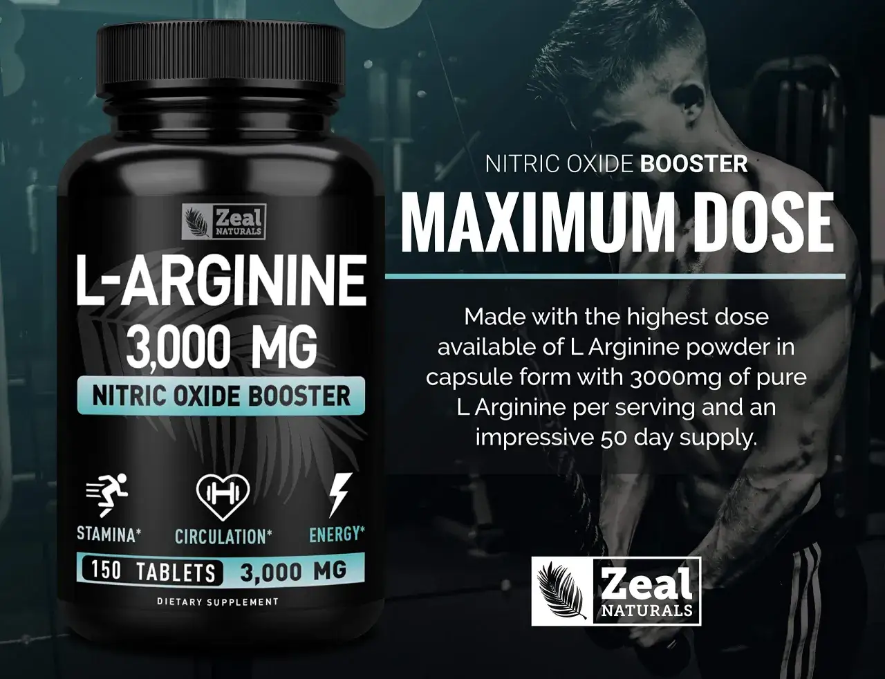 L-Arginine 3000mg Kapseln f&uuml;r maximale Dosis, Stamina, Zirkulation & Energie. Die richtige L-Arginin Dosierung f&uuml;r deinen Erfolg.