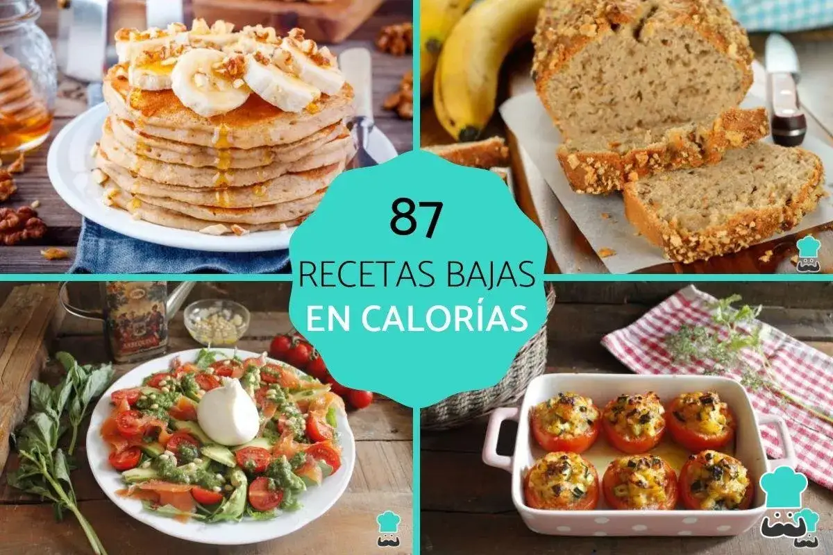 Pancakes, pan de plátano, ensalada y tomates rellenos. Descubre 87 recetas bajas en calorías para disfrutar sin culpa.