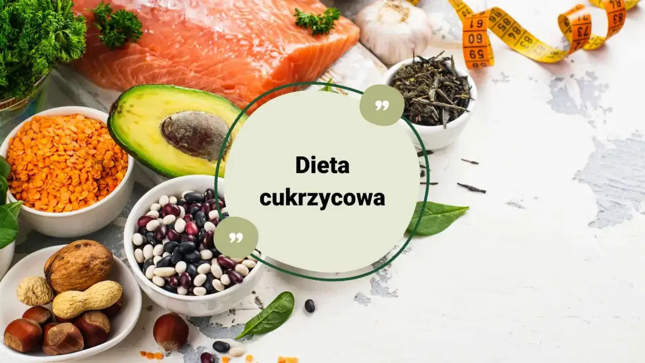Zdrowe składniki diety cukrzycowej: łosoś, awokado, soczewica, fasola, orzechy. Novo Nordisk wspiera zdrowe wybory.