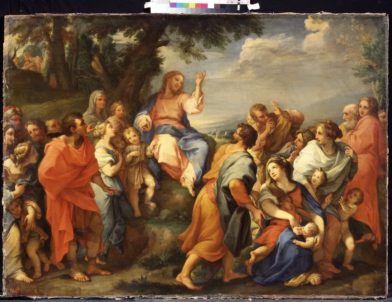 Jezus przemawia do tłumu, mówiąc: