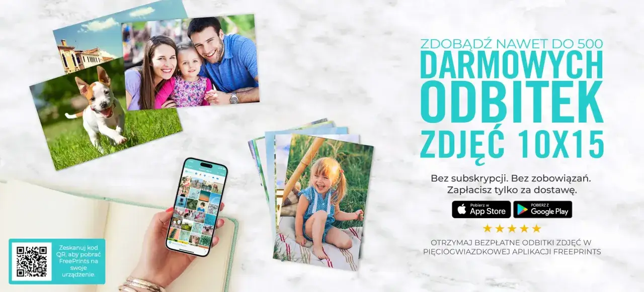 Aplikacja do wywoływania zdjęć FreePrints pozwala zdobyć do 500 darmowych odbitek 10x15.