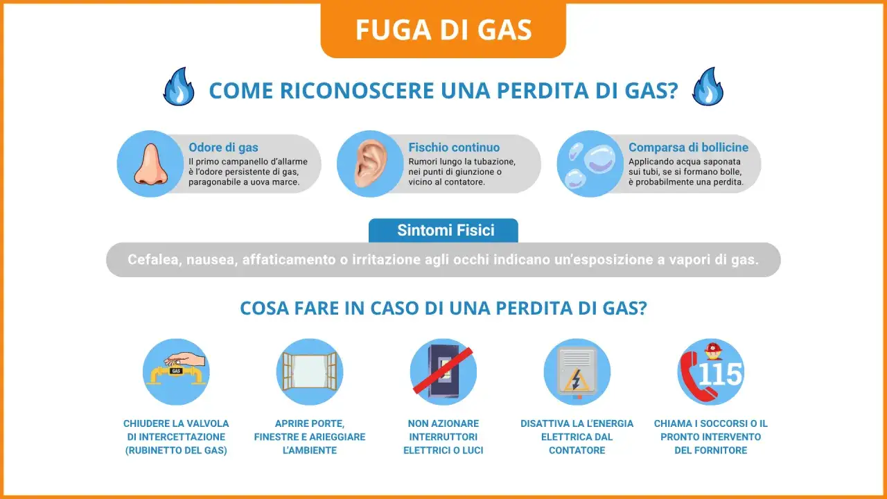 Odore di uova marce, fischi, bollicine con acqua saponata: ecco come capire se la caldaia perde gas. Segui i consigli per la sicurezza.