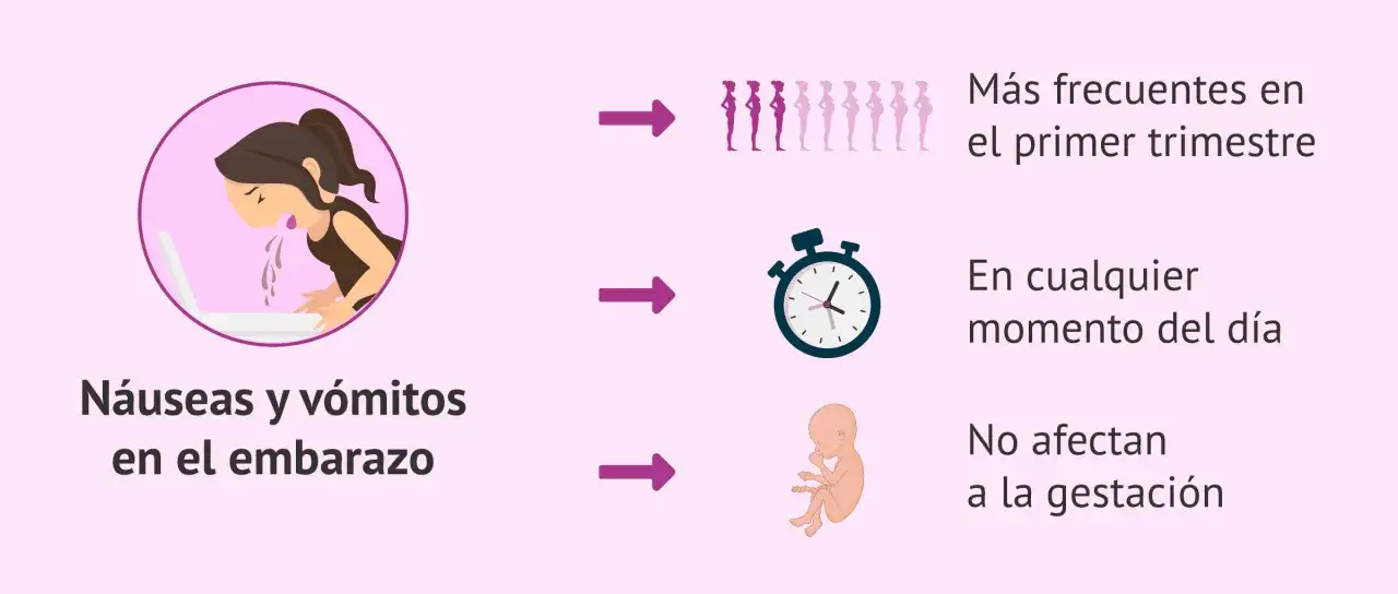 N&aacute;useas y v&oacute;mitos en el embarazo: m&aacute;s frecuentes al inicio, pueden ocurrir a cualquier hora y no afectan la gestaci&oacute;n. &iquest;Qu&eacute; tomar?