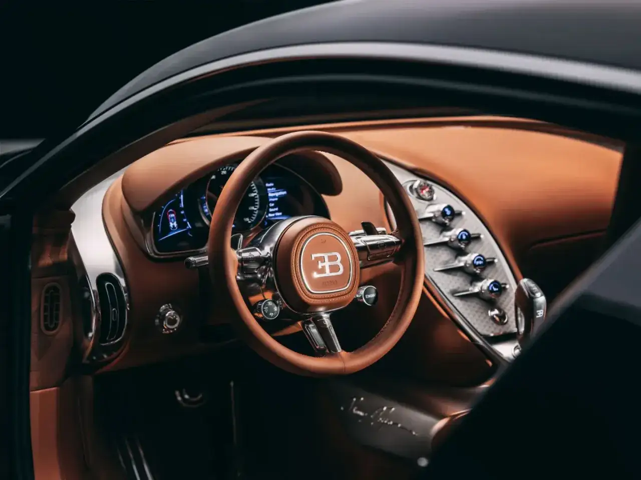 Bugatti Veyron detale grill reflektory