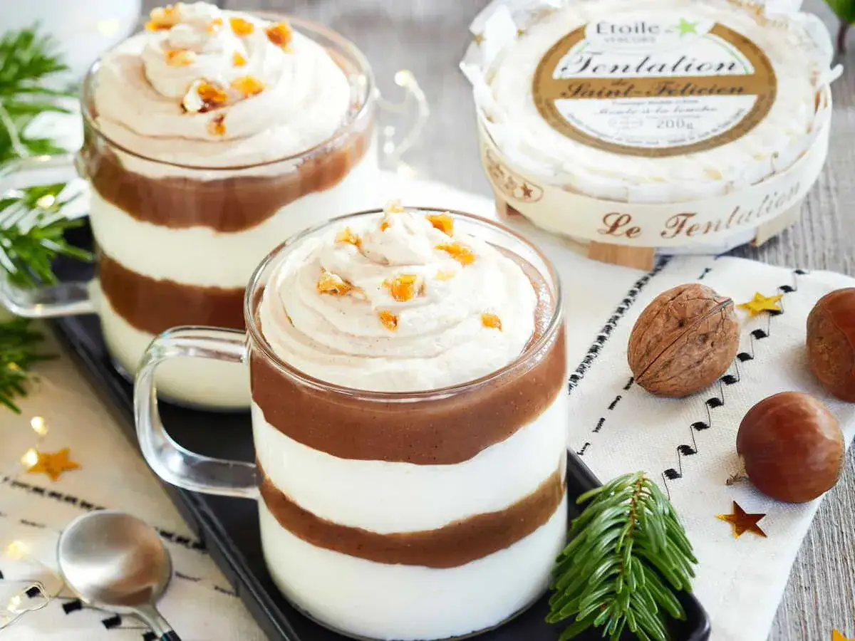 Verrines fraîches crème de marrons