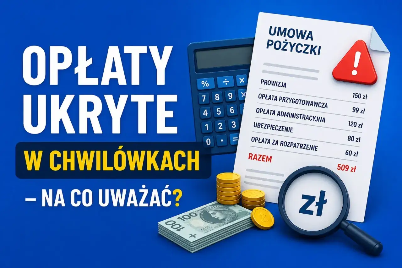 Umowa pożyczki z ukrytymi opłatami, kalkulatorem i pieniędzmi. Uważaj na lichwę w chwilówkach!