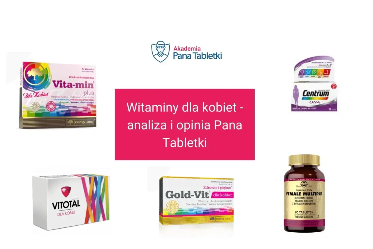 Zestaw witamin dla kobiet: Vita-min Plus, Centrum ONA, Gold-Vit, Vitotal, Female Multiple. Analiza i opinia Pana Tabletki.