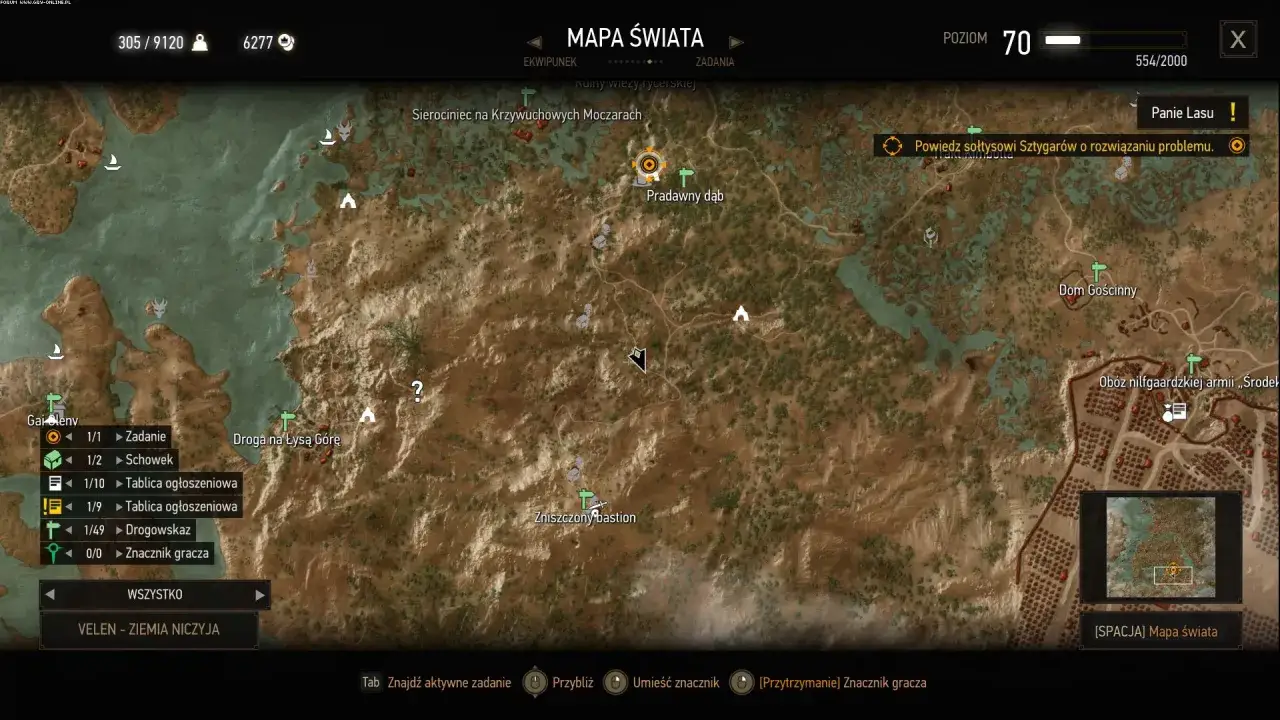 Mapa świata Wiedźmina 3. Zobacz, jak pobrać mody do Wiedźmina 3, aby ulepszyć rozgrywkę.