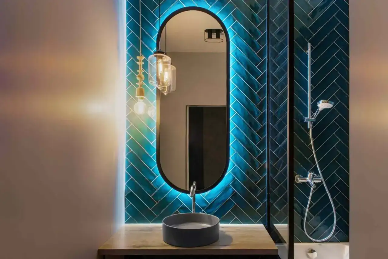 materiały do lustra led diy