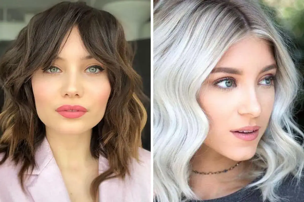 Due donne con pelle chiara sottotono freddo. Una con capelli castani mossi, l'altra con capelli biondo platino.