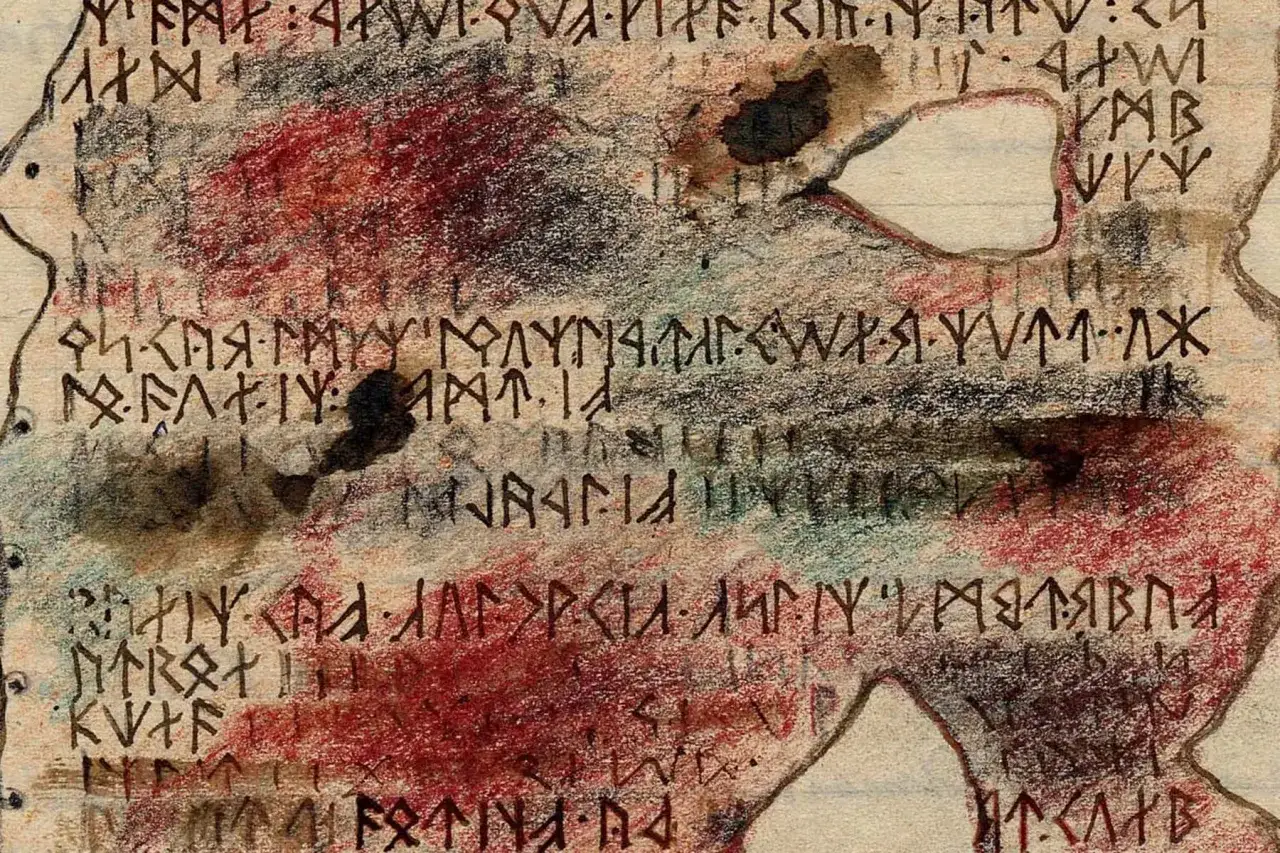 Runy i tajemnicze pismo na poż&oacute;łkłym papierze, świadectwo tego, ile język&oacute;w znał Tolkien.