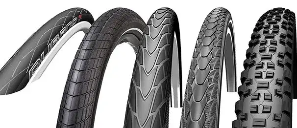Vergleich von E-Bike Reifenbreiten auf Felgen