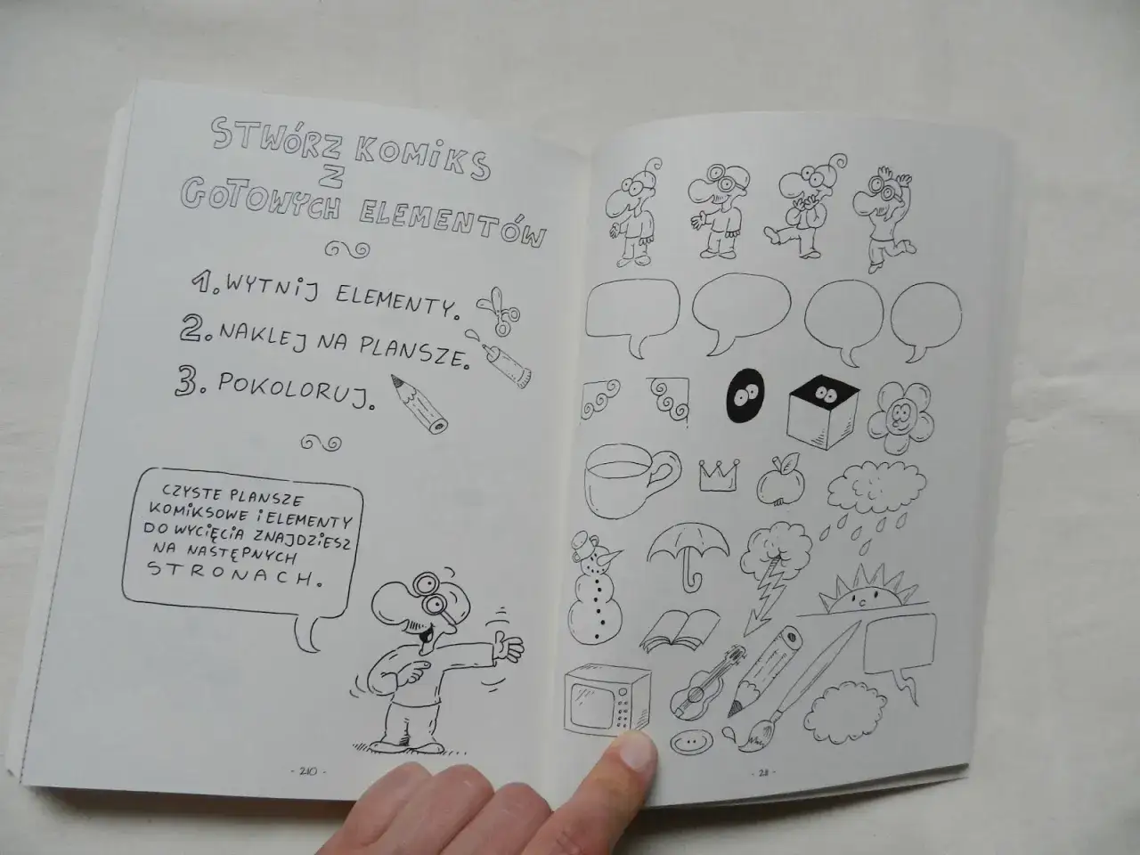 Stwórz komiks z gotowych elementów! Instrukcja krok po kroku, jak tworzyć komiksy dla dzieci łatwe do narysowania po polsku.