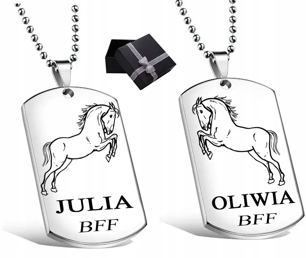 naszyjniki best friends personalizowane grawer