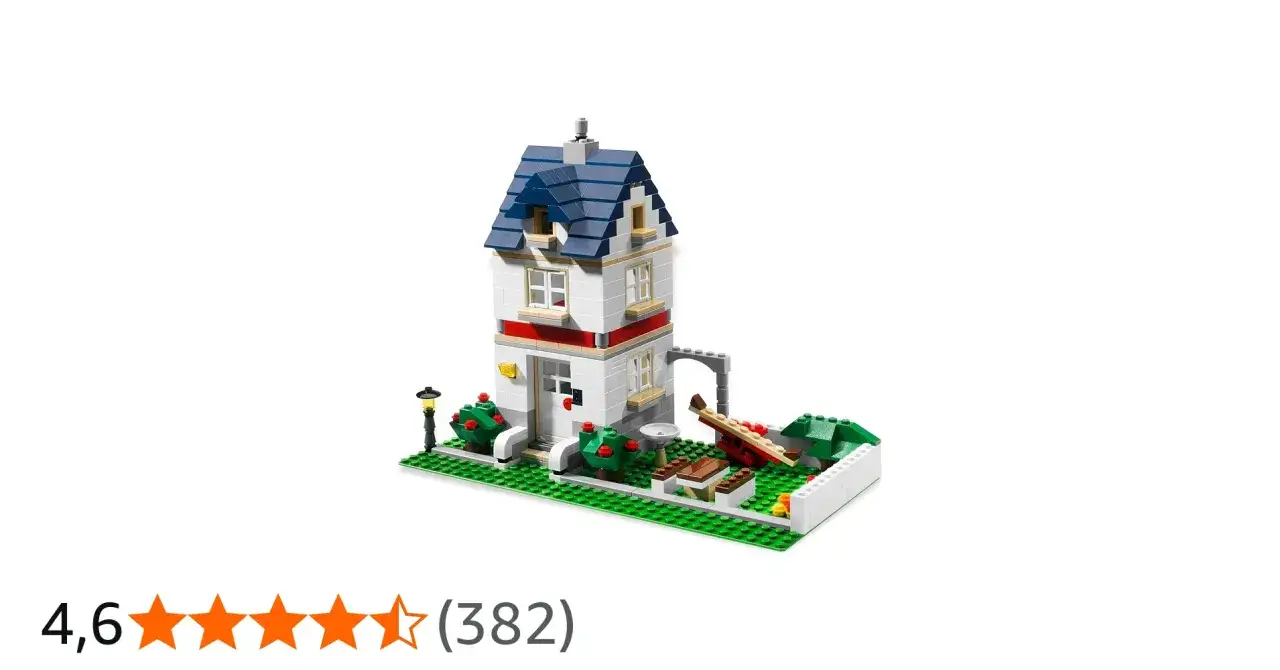 Jak zbudować dom z klock&oacute;w LEGO instrukcja: uroczy domek z ogrodem, idealny do zabawy.