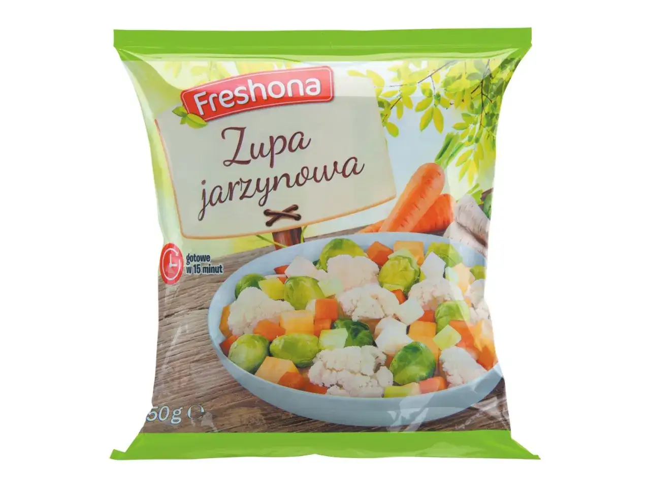 Zupa jarzynowa z mrożonki Freshona. Gotowe w 15 minut. Idealny przepis na szybki i zdrowy obiad.