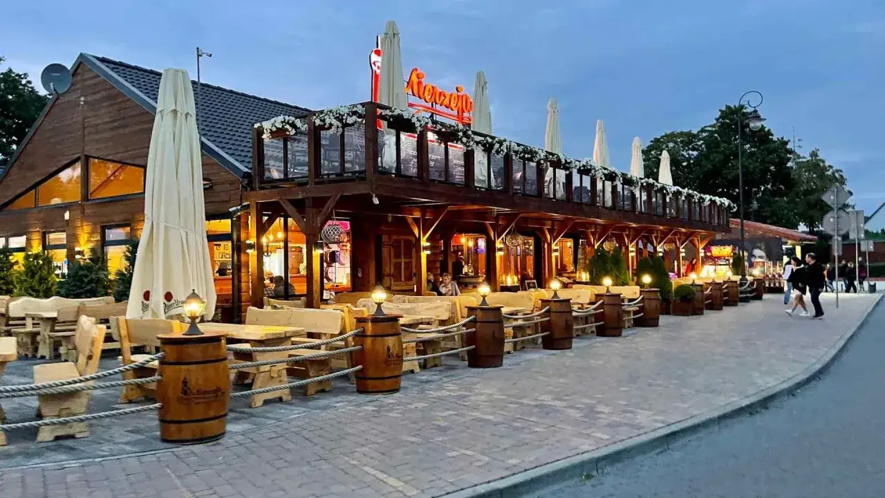 Restauracja Krynica Morska widok na Zalew Wiślany