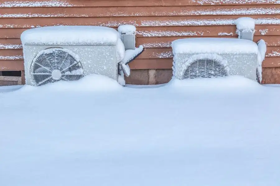 jednostka zewnętrzna klimatyzatora szron