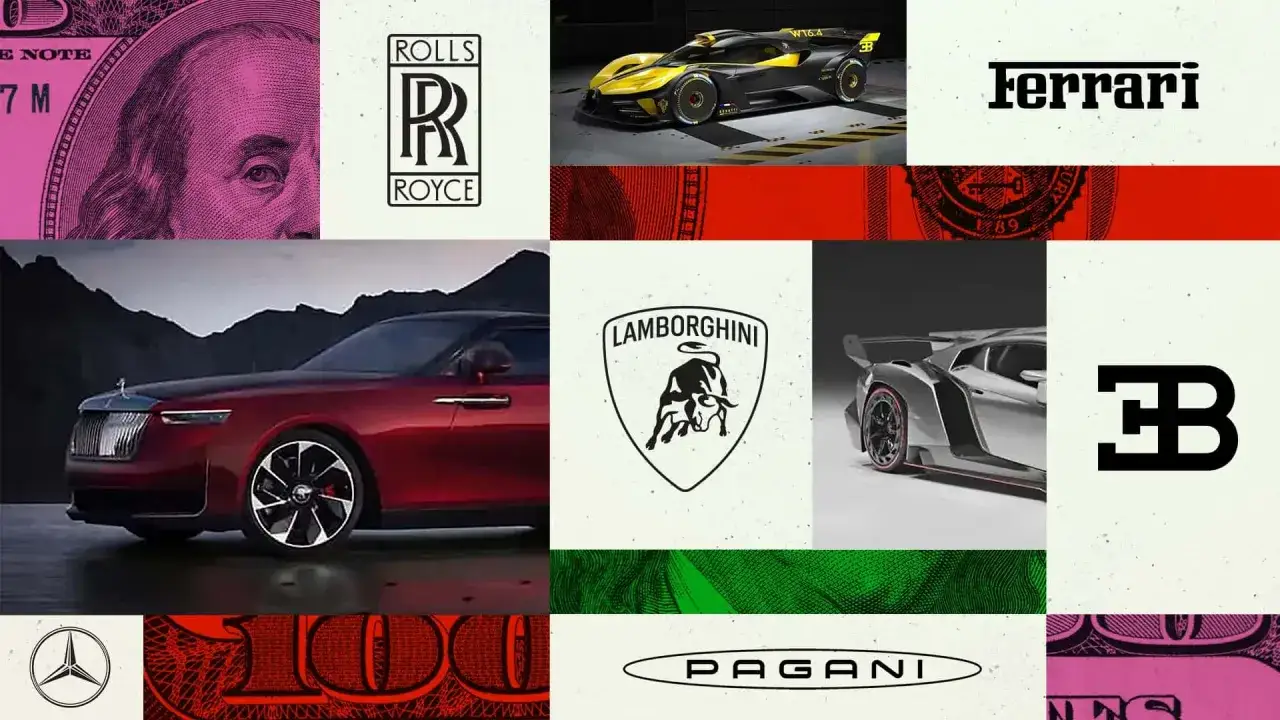 Kolekcja luksusowych aut: Rolls-Royce, Bugatti, Ferrari, Lamborghini, Pagani. Czy to najdroższe auto na świecie?