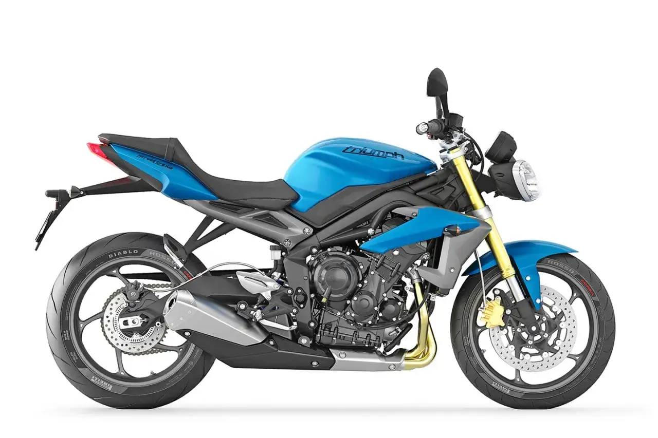 Niebieski motocykl Triumph Street Triple 675. Poznaj jego dane techniczne i poczuj moc!