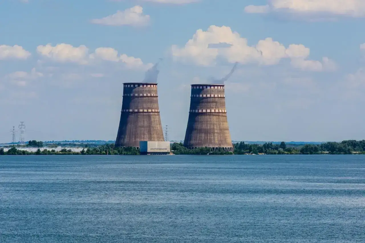Zaporoska Elektrownia Jądrowa widok z drona