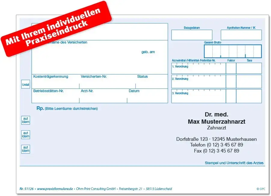 Zdjęcie Privatrezept Beispiel: So sieht ein korrektes Rezept aus und was zu beachten ist