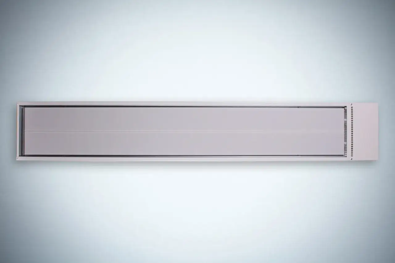 Nowoczesny grzejnik na podczerwień. Czy ogrzewanie na podczerwień jest szkodliwe? Ten elegancki panel grzewczy na ścianie odpowiada na to pytanie.