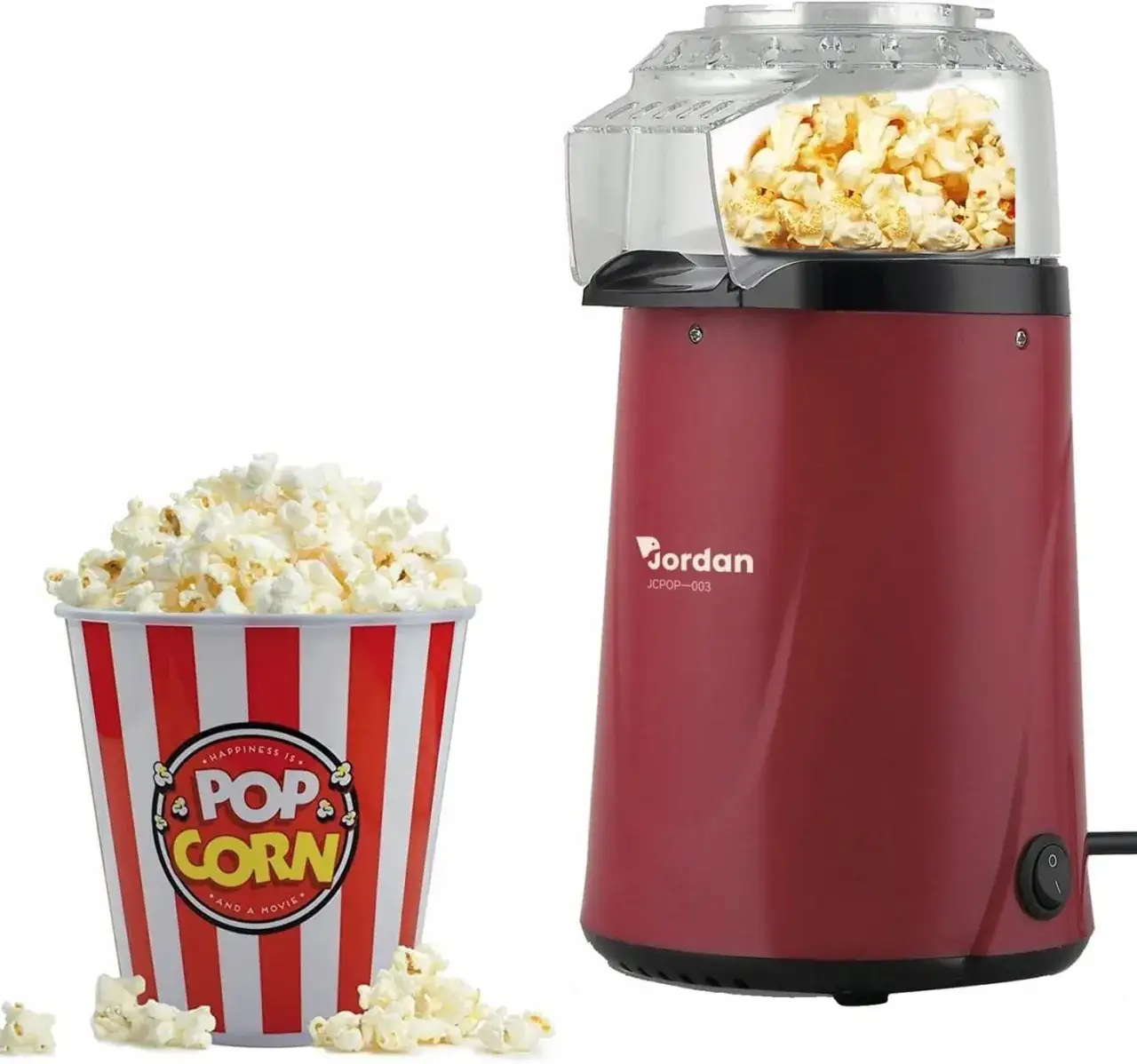 Popcorn w maszynie na gorące powietrze
