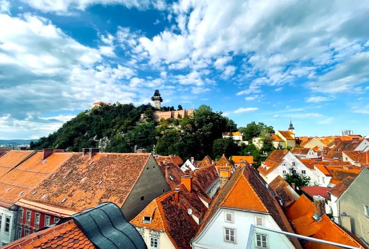 Wzgórze Zamkowe Graz panorama