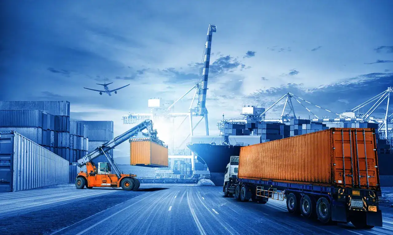 skomplikowany transport międzynarodowy schemat logistyczny