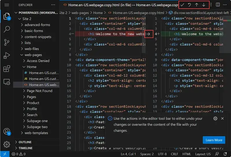 Środowisko pracy programisty HTML Visual Studio Code