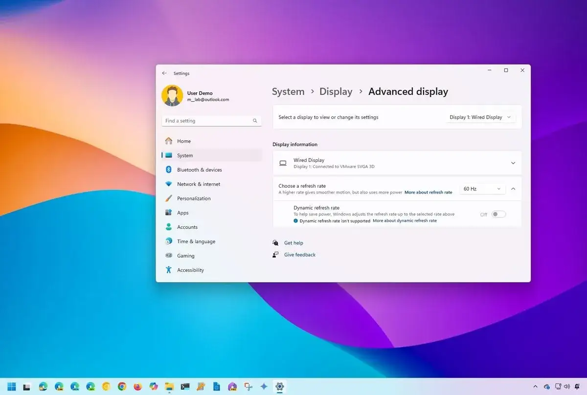 Ustawienia systemu Windows: jak sprawdzić częstotliwość odświeżania monitora. Wybierz