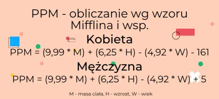 Wzory na PPM i CPM, obliczanie kalorii dla odchudzania