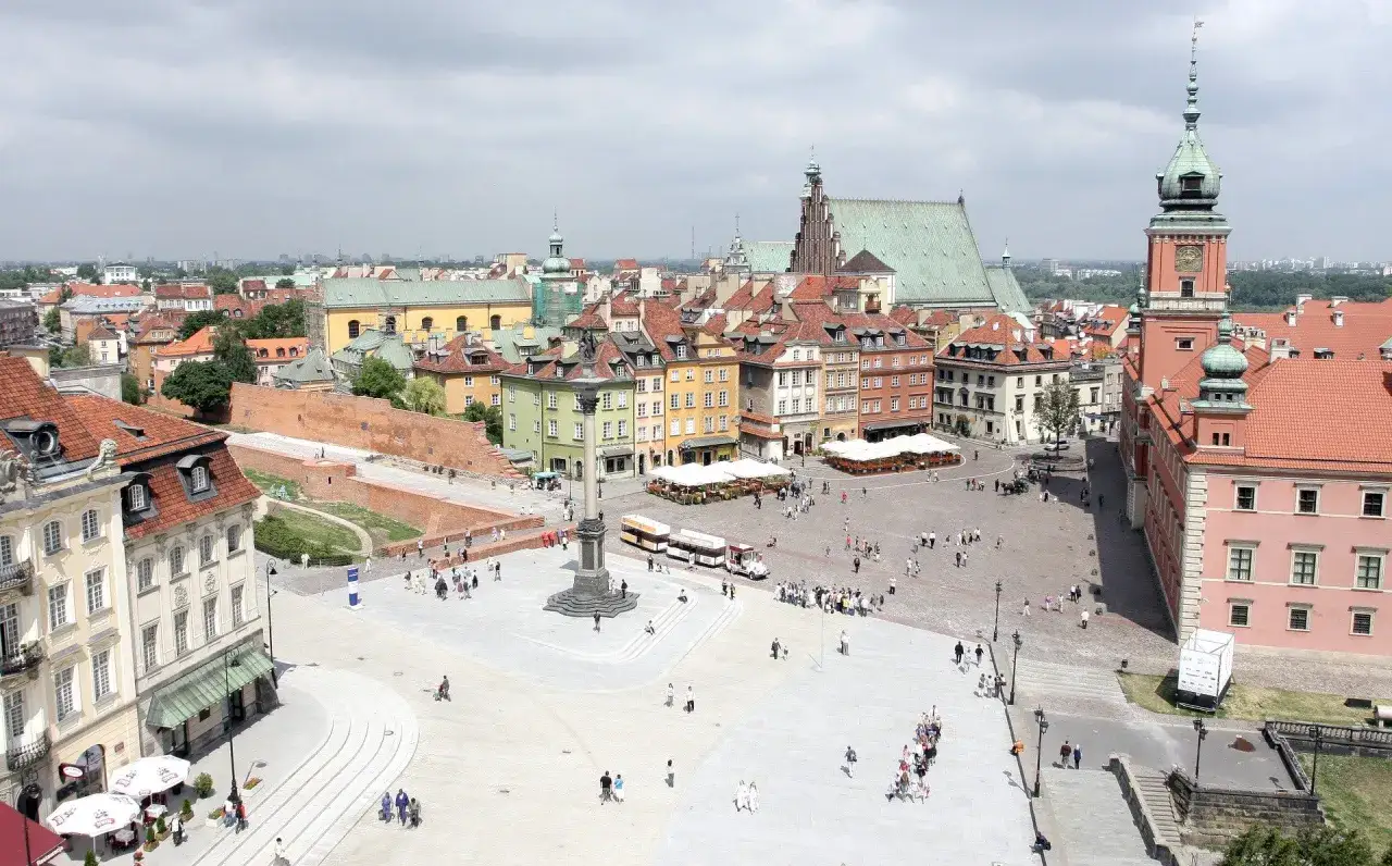 Panorama Warszawy z dzwonnicy kościoła św Anny