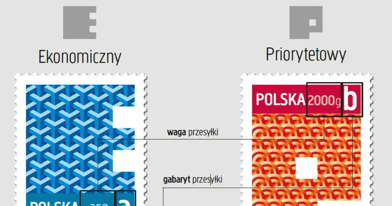 Dwa znaczki pocztowe: 