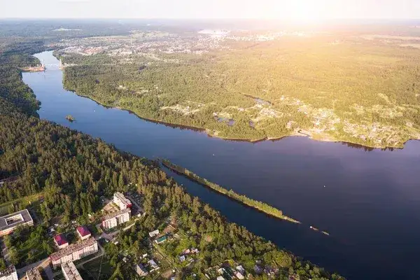 Jezioro Onega widok z g&oacute;ry