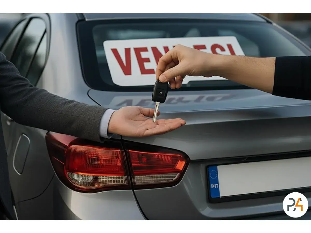 Passaggio di chiavi per l'acquisto di un'auto usata. Il bollo auto è un costo da considerare.
