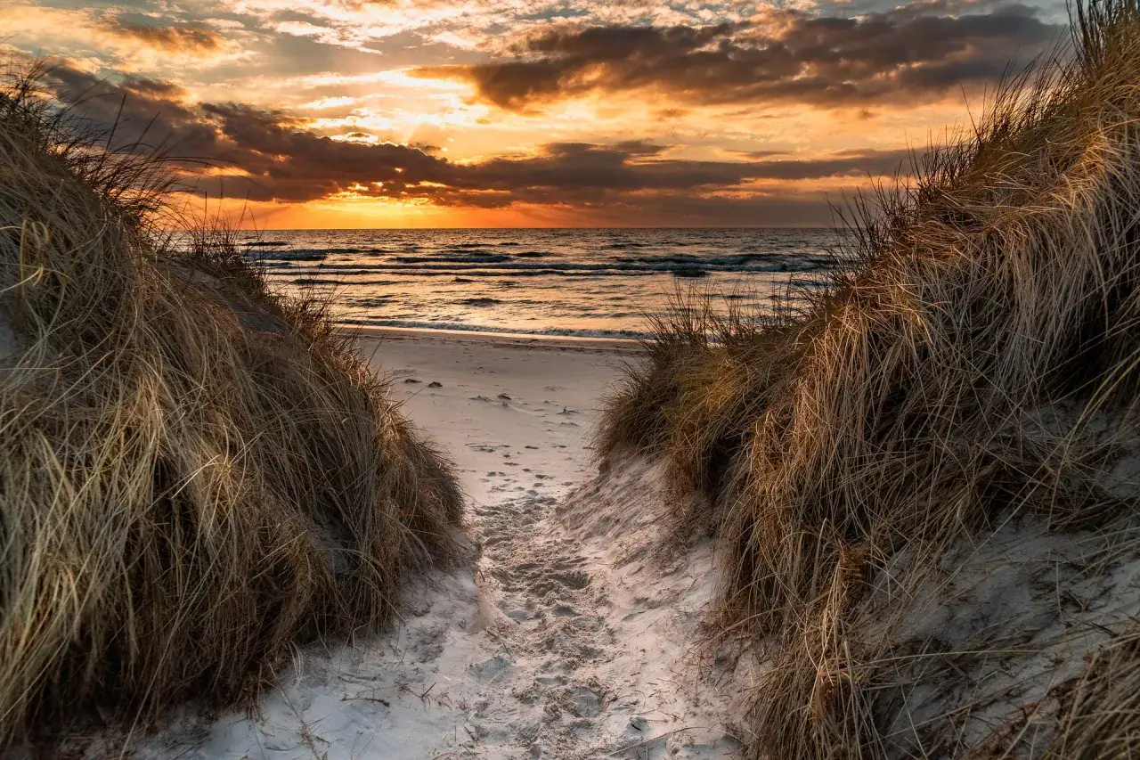 Unberührter Strand Ostsee