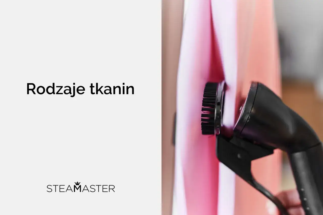 Parownica Steam Master czyści różne rodzaje tkanin, od delikatnych po grubsze.