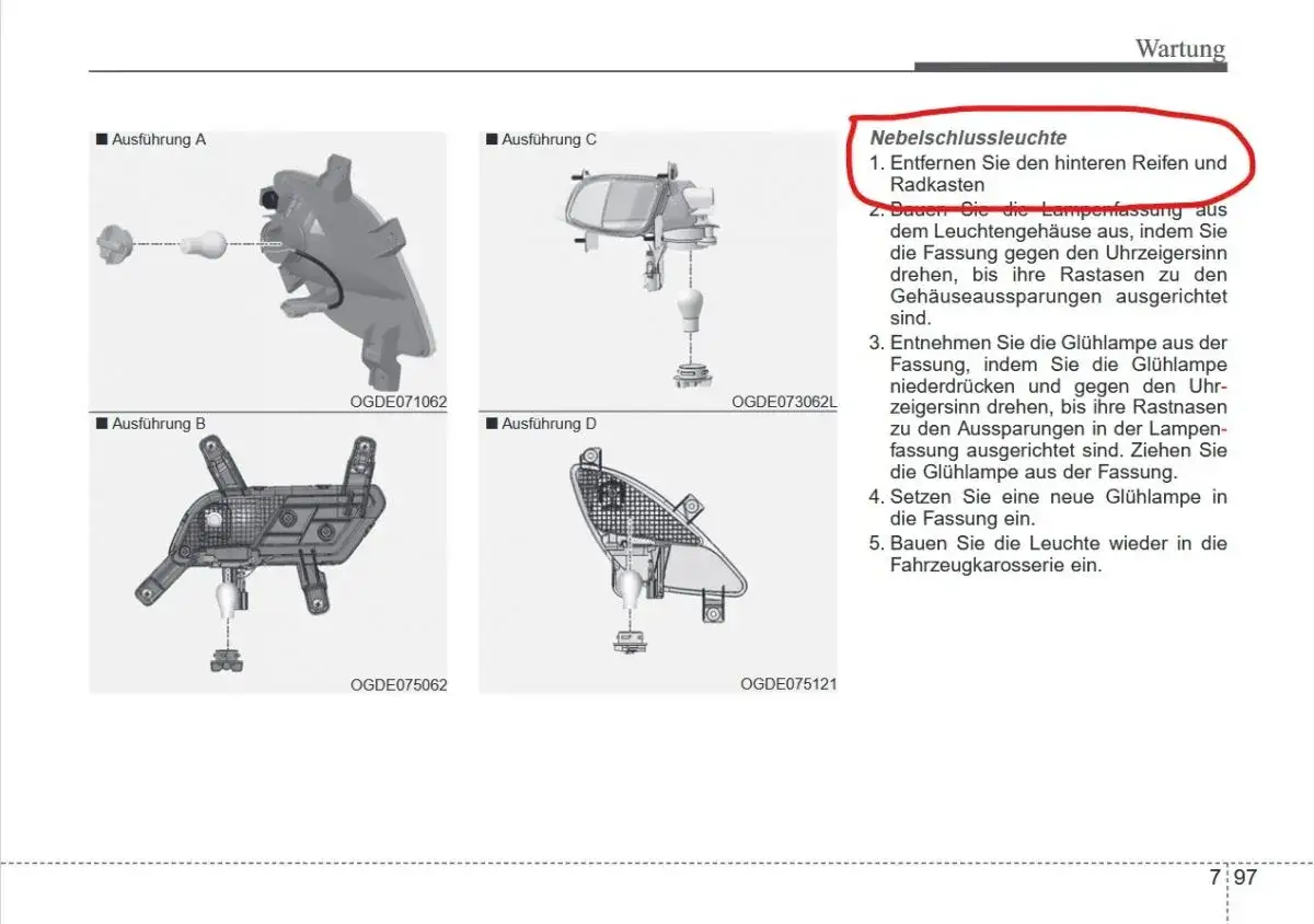 Instrukcja wymiany żarówki w Hyundai i30. Pokazuje demontaż i montaż lampy przeciwmgielnej.