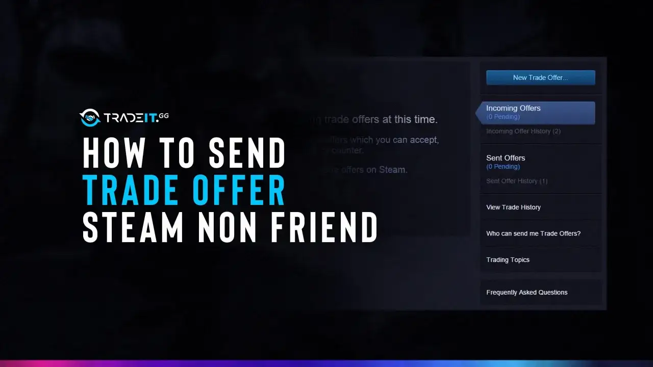 Jak ustawić trade url na Steam, by wysyłać oferty wymiany nawet nieznajomym. Poradnik Tradeit.gg.