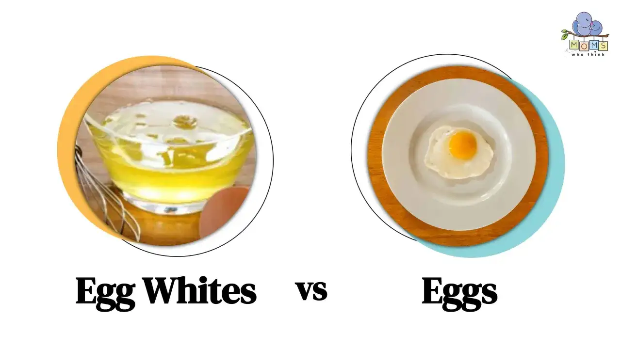 Eiweiß vs. ganzes Ei: Welcher protein ei ist besser? Links Eiweiß in Schüssel, rechts Spiegelei.