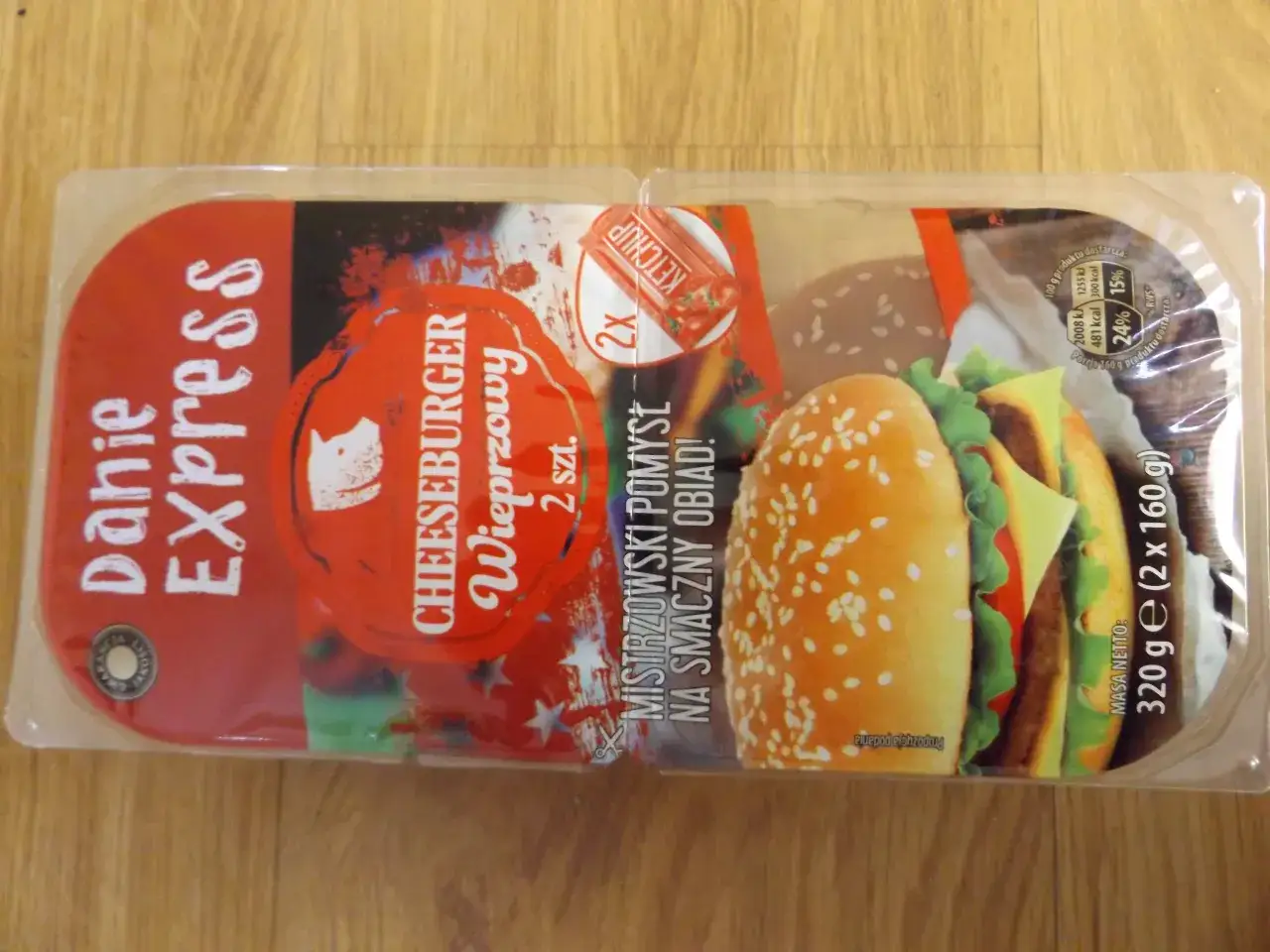 gotowe burgery Biedronka opakowanie
