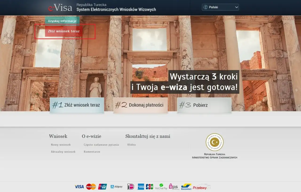 Złóż wniosek o wizę do Turcji online. Wystarczą 3 kroki, by Twoja e-wiza była gotowa.