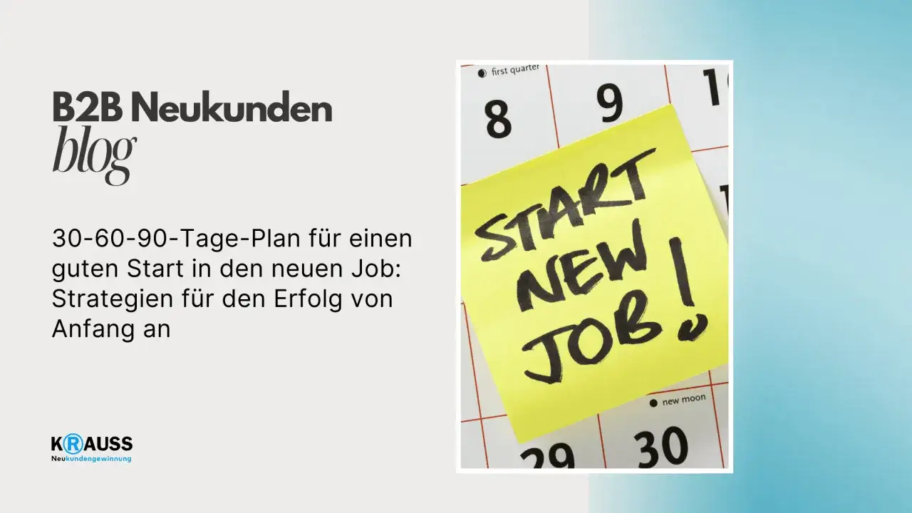 Berufswechsel mit 30: Ein 30-60-90-Tage-Plan f&uuml;r den erfolgreichen Start in den neuen Job. Kalenderblatt mit 