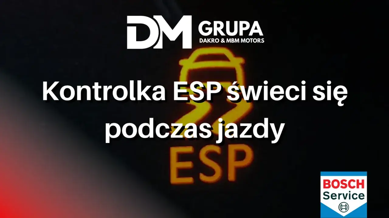 Kontrolka ESP świeci się podczas jazdy. To sygnał, że system stabilizacji toru jazdy może być wyłączony lub wymaga uwagi.