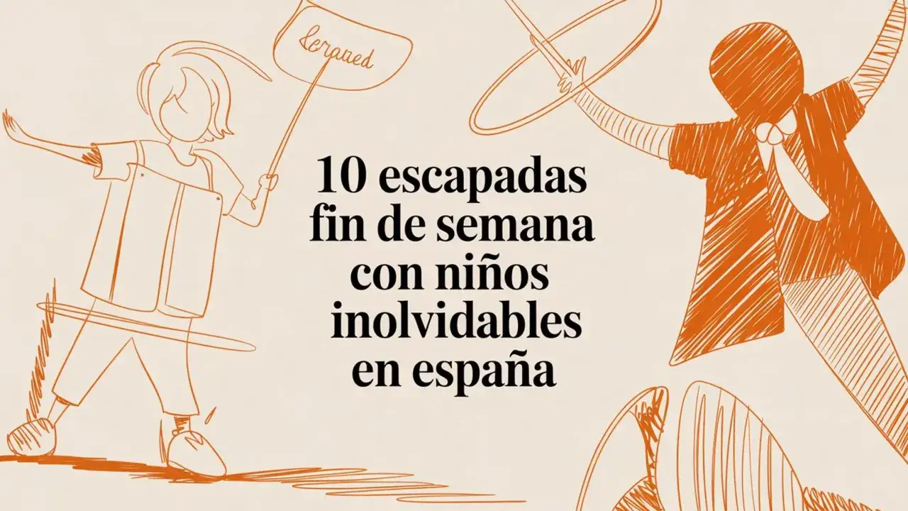 Ilustración de niños jugando, con texto