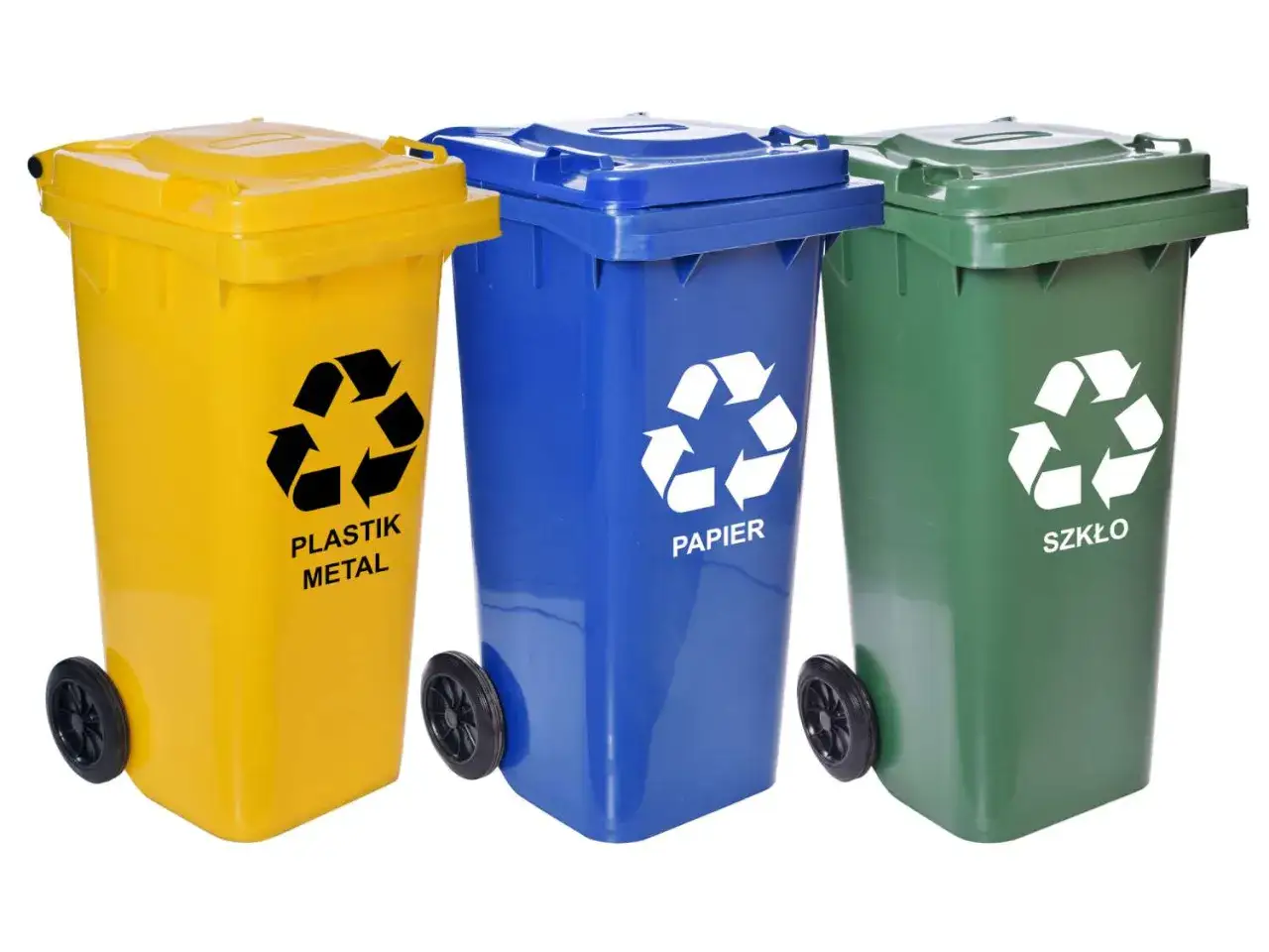 żółty pojemnik na plastik i metal w Polsce